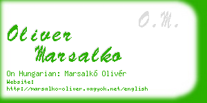 oliver marsalko business card